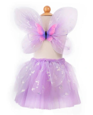 Great Pretenders Tutu - Flutter Butterfly Skirt & Wings, Lilac