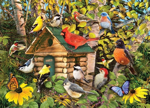 Cobble Hill Puzzle Bird Cabin, 1000 Piece - Treasure Island Toys
