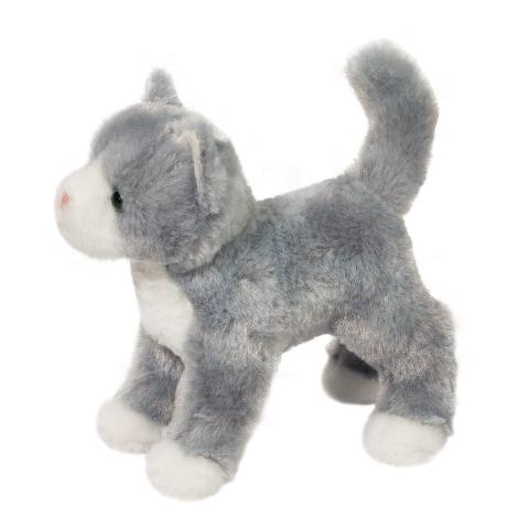 Douglas Cuddle Cat Scatter Gray, Mini - Treasure Island Toys