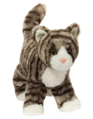 Douglas Cat Zigby Gray Stripe, Mini - Treasure Island Toys