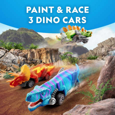 National Geographic Paint Your Own Dino Race Cars - Treasure Island Toys