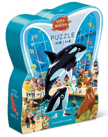 Crocodile Creek Puzzle Day at the Museum Aquarium, 48 Piece - Treasure Island Toys