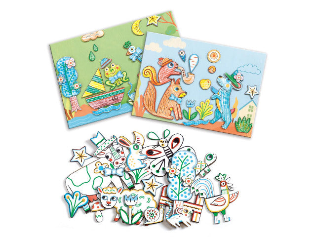 Djeco Art Kit - A World to Create, Animals - Treasure Island Toys