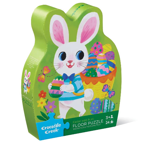 Crocodile Creek Puzzle Shaped Easter Bunny, 24 Piece - Treasure Island Toys