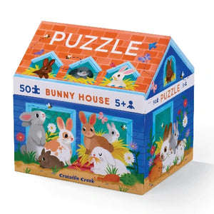 Crocodile Creek Puzzle House Bunny, 50 Piece - Treasure Island Toys