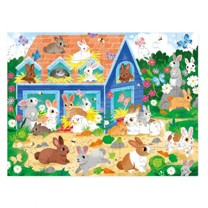 Crocodile Creek Puzzle House Bunny, 50 Piece - Treasure Island Toys
