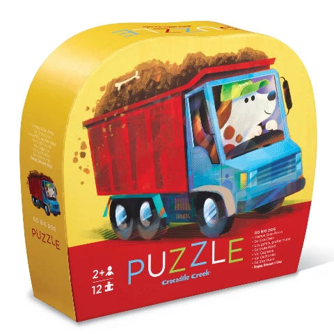 Crocodile Creek Puzzle Mini Shaped Go Big Dog, 12 Piece - Treasure Island Toys