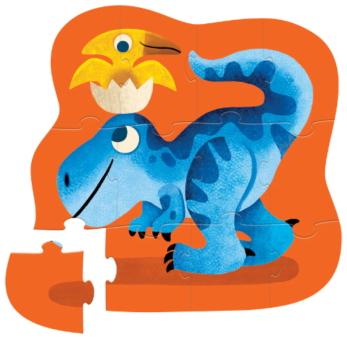 Crocodile Creek Puzzle Mini Shaped Dino Friends , 12 Piece - Treasure Island Toys