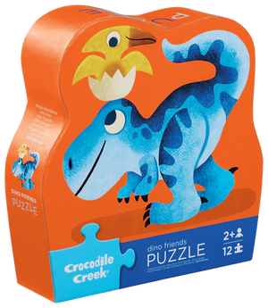 Crocodile Creek Puzzle Mini Shaped Dino Friends , 12 Piece - Treasure Island Toys
