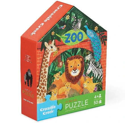 Crocodile Creek Puzzle Flat House Zoo, 50 Piece