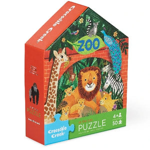 Crocodile Creek Puzzle Flat House Zoo, 50 Piece
