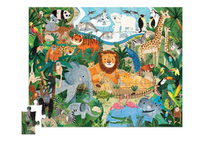 Crocodile Creek Puzzle Flat House Zoo, 50 Piece