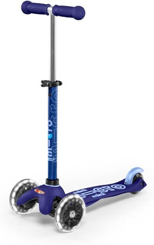 Micro Scooter Mini Deluxe Scooter - Blue with LED Wheels - Treasure Island Toys
