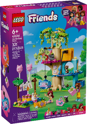 LEGO Friends Cat Birthday Party & Treehouse - Treasure Island Toys