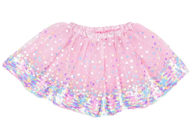Great Pretenders Skirt - Party Fun Sequins, Neon Pink - Treasure Island Toys