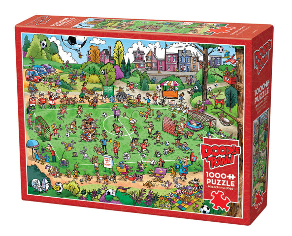 Cobble Hill Puzzle Doodletown: Offside Antics, 1000 Piece - Treasure Island Toys