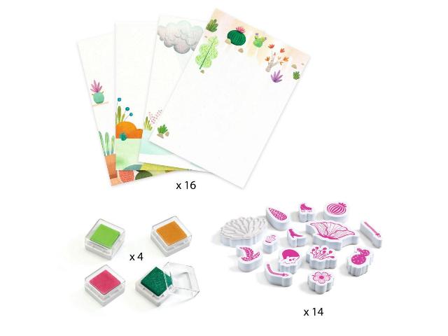 Djeco Art Kit - Stamp Set Flower Girls