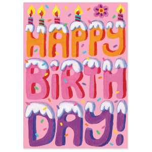 Greeting Card Birthday - Happy Birthday Cake Letters Card - Treasure Island Toys