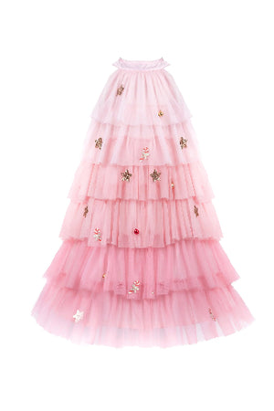 Great Pretenders Dress - Christmas Tree Dress & Headpiece, Blush - Treasure Island Toys