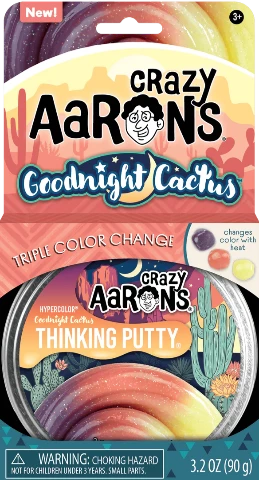 Aaron's Thinking Putty World Hypercolor - Goodnight Cactus - Treasure Island Toys