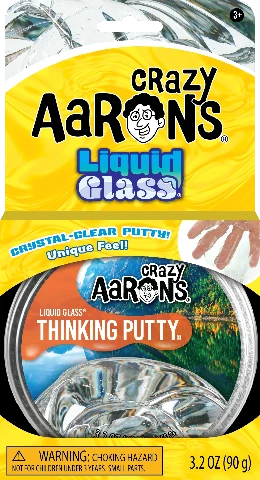 Aaron's Thinking Putty World Liquid Glass - Crystal Clear - Treasure Island Toys