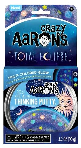 Crazy Aaron's Thinking Putty Trendsetters - Multi-Coloured Glow Total Eclipse - Treasure Island Toys