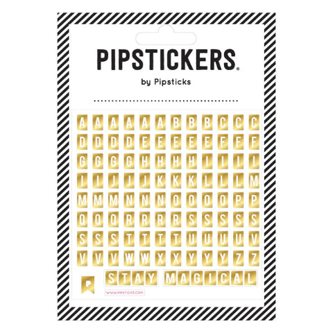 Pipsticks Gold Foil Alphabet - Treasure Island Toys