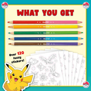 Klutz Pokemon Color Your Own Fuzzy Stickers - Treasure Island Toys