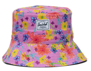 Herschel Beach Bucket UV Hat Floral Scribble 2-4 Years - Treasure Island Toys