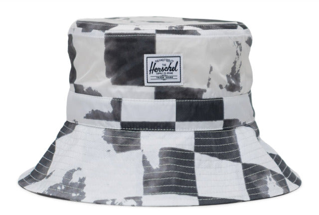 Herschel Beach Bucket UV Hat Black Distressed Checker 2-4 Years - Treasure Island Toys