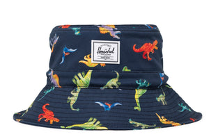 Herschel Beach Bucket UV Hat Watercolour Dinos Darkest Navy, Size 2-4 - Treasure Island Toys
