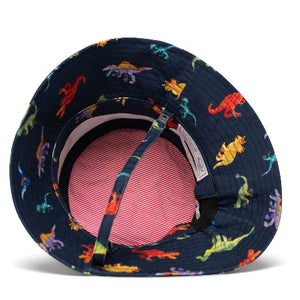 Herschel Beach Bucket UV Hat Watercolour Dinos Darkest Navy, Size 2-4 - Treasure Island Toys