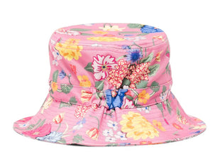 Herschel Beach Bucket UV Hat Paper Garden Strawberry Moon, Size 2-4
