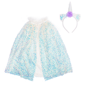 Great Pretenders Cape - Unicorn Sparkle with Headband - Treasure Island Toys