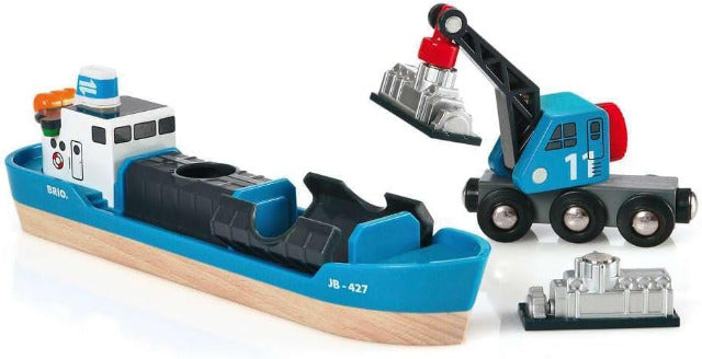 Brio Trains - Freight Ship and Crane - Treasure Island Toys