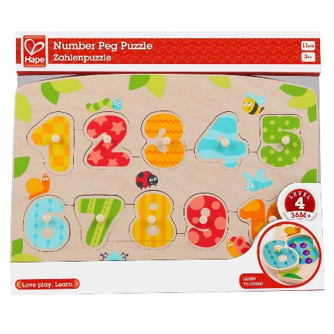 Hape Puzzle Peg Number - Treasure Island Toys