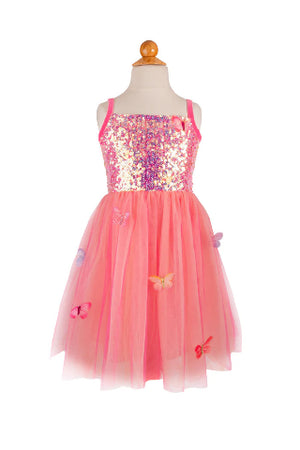 Great Pretenders Dress - Butterfly Bliss, Hot Pink Size 3-4 - Treasure Island Toys