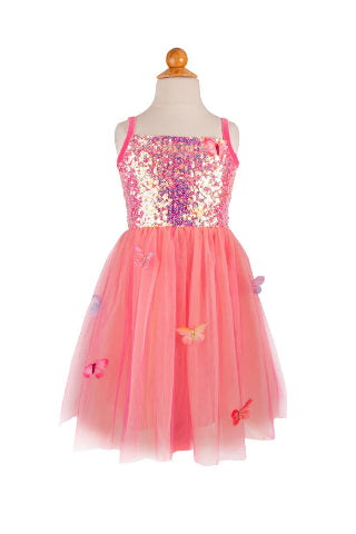 Great Pretenders Dress - Butterfly Bliss, Hot Pink Size 5-6 - Treasure Island Toys