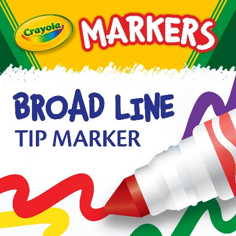 Crayola Markers Washable Broad Line 16 Pack - Treasure Island Toys