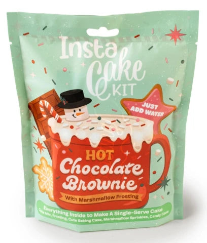 InstaCake Holiday Hot Chocolate Brownie - Marshmallow Frosting