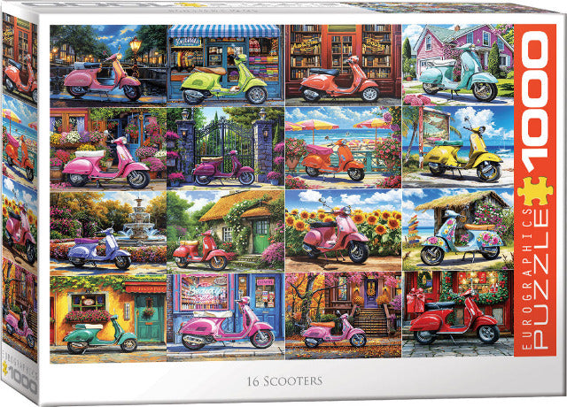 Eurographics Puzzle 16 Scooters, 1000 Piece