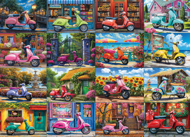 Eurographics Puzzle 16 Scooters, 1000 Piece