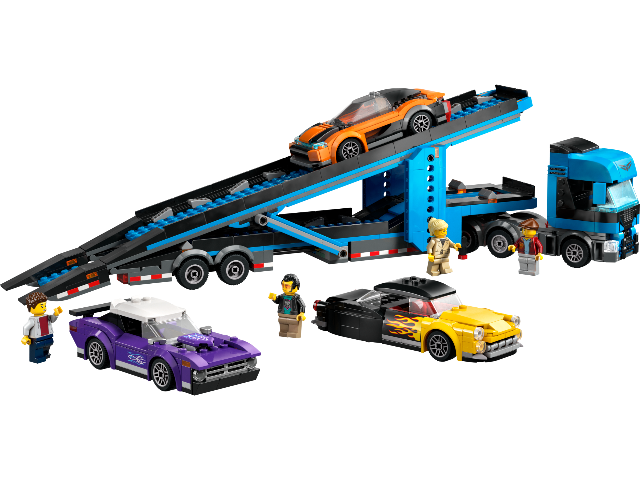 LEGO City Big Vehicles Car Transporter with Sports Cars Treasure Island Toys