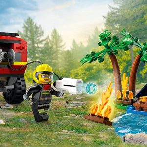LEGO City Fire 4x4 Fire Truck with Rescue Boat - Treasure Island Toys