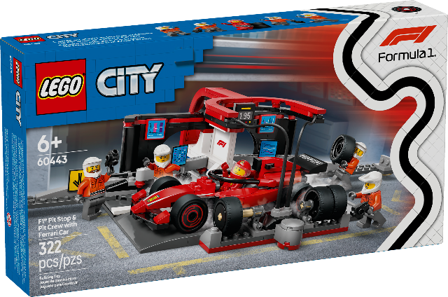 LEGO City F1 Pit Stop & Pit Crew with Ferrari Car - Treasure Island Toys