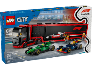 LEGO City F1 Truck with RB20 & AMR24 F1 Cars