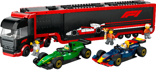 LEGO City F1 Truck with RB20 & AMR24 F1 Cars