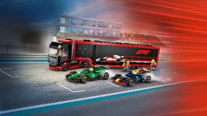 LEGO City F1 Truck with RB20 & AMR24 F1 Cars