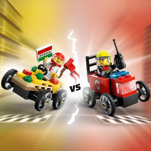 LEGO City Great Vehicles Soapbox Pizza vs. Fire Truck Race Car Pack