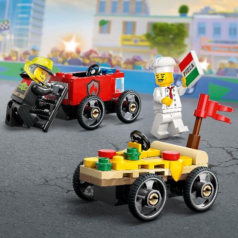 LEGO City Great Vehicles Soapbox Pizza vs. Fire Truck Race Car Pack